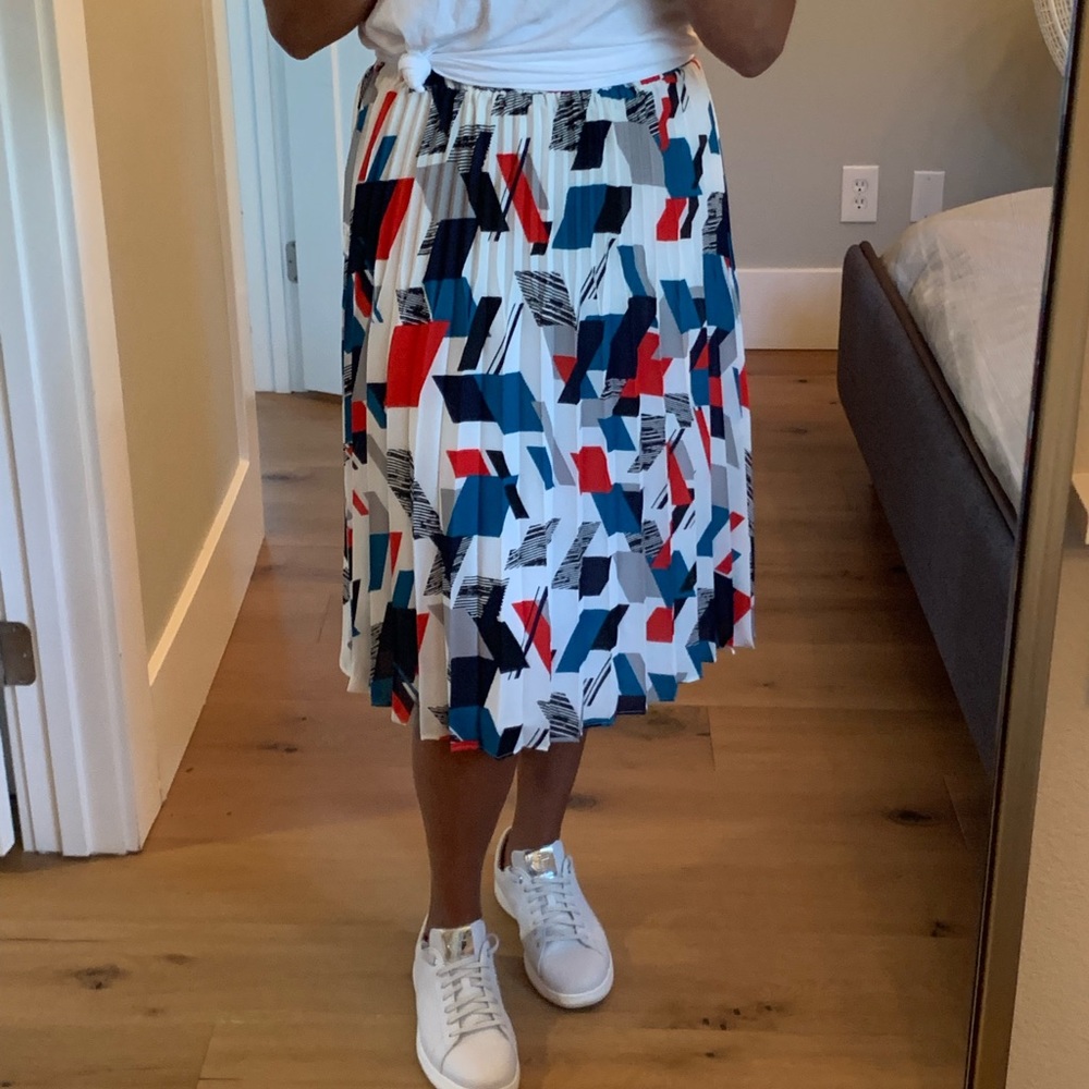 🆕Classiques Entier Pleated Multi-Color Midi Skirt